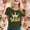 Army Green, variant on Womens T Shirts Casual With Bride Logo Letter Print Round Neck Short Sleeve Top Everyday Wear Tshirts