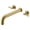 Brushed Gold, variant on Wall Mount Tub Filler Faucet Brushed Nickel High Flow Bathtub Faucet Two Handles Solid Brass, Long Spout Reach, sumerain