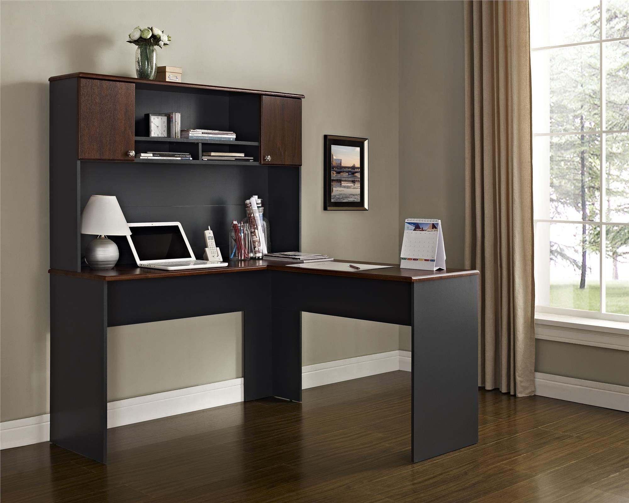 Ameriwood Home Duffield L Desk, Cherry - image 2 of 7