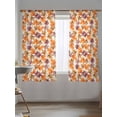 thumbnail image 5 of Maple Leaf Sheer Curtains 72 inches Long, Fall Watercolor Leaves Pastoral Autumn Light Filtering Sheer Window Curtains Rod Pocket Voile Drapes for Bedroom Living Room, 52"W x 72"L 2 Panels, 5 of 7