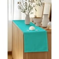 thumbnail image 5 of Table Runner 70 Inches Long for Kitchen Dining, Turquoise Dresser Scarf Farmhouse, Dining Table Decorations for Wedding/Parties, Modern Pure Turquoise 13 x 70 In, 5 of 9