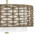 thumbnail image 4 of Hunter - Laila 2-light Luxe Gold, Large Flush Mount Light, Dimmable, Transitional Style, Drum Shaped, for Bedrooms, Dining, Living Rooms - 48211, 4 of 7