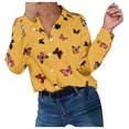thumbnail image 1 of Pompotops Chemise à Manches Longues Imprimée Numérique pour Femme Chemise Imprimée Haut Mode en Solde, 1 of 6