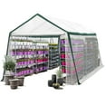 thumbnail image 4 of Meetleisure 10'W FT x 20'D FT x 8'H FT Outdoor PVC Greenhouse, White, 4 of 6