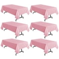 thumbnail image 1 of Mantel de poliéster rosa sancua de 152 x 259 cm para mesa de 6 pies, 1 of 8