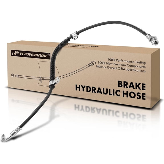 A-Premium Rear Driver or Passenger Brake Hydraulic Hose Compatible with Select International Models - 3800 2000 2001 2002 2003 2004, For 66 mm Dual Piston Calipers - Replace# 3880200C1
