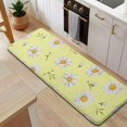 thumbnail image 5 of Lightgreen Daisy Flower White Blooms Pattern Kitchen Rug Mat,Kitchen Runner Rugs Non Skid Washable,Decorative Kitchen Floor Mats for Kitchen,Sink,Laundry,17"x47.2", 5 of 7