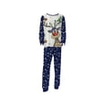 thumbnail image 1 of Family Matching Christmas Pajamas Sets Long Sleeve Elk Print Tops + Snowflake Print Pants, 1 of 9