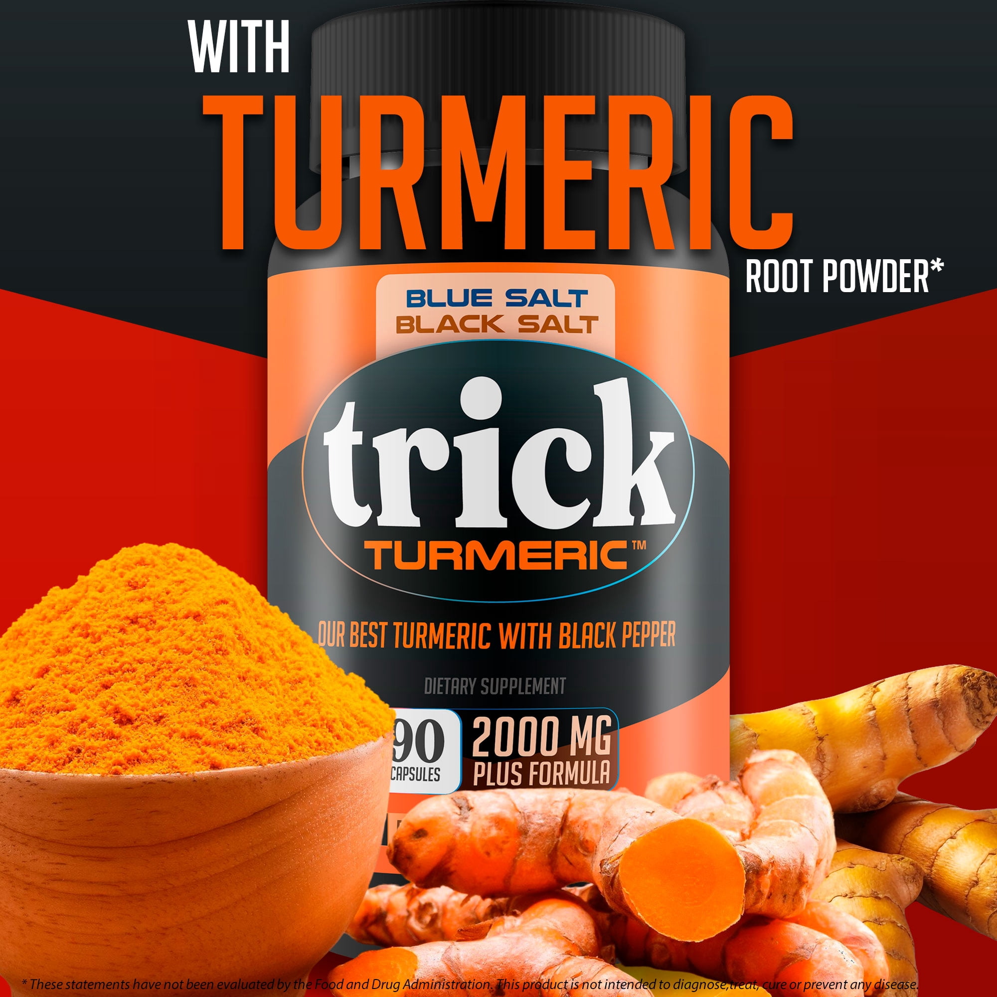 Turmeric Trick Blue Salt for Men Black Salt Trick - Our Best Turmeric for Men - High Absorption with Black Pepper - Ginger Curcumin Ginseng Mens Supplement