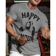 thumbnail image 2 of Gymish Happy Hour Deadlift Workout T-Shirt for Men – Funny Gym Shirt, Weightlifting Tee, Men's Gym T-Shirt, Lifting Shirt, Workout Shirt, Gym Wear, Athletic Shirt for Men, 2 of 6