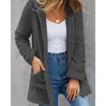 thumbnail image 5 of Cárdigan de Mujer con Capucha Oversize, Ligero, Moderno con Frente Abierto y Forro Polar Sherpa para Otoño Invierno, 5 of 5