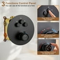 thumbnail image 5 of CASAINC Wall Mounted Round Shower Heads 3-Function Luxury Thermostatic Dual Shower Faucet 1.8 GPM with Body Spray, 5 of 11