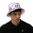 Bucket Hats for Men Woman Cow Print Flowers Butterfly Reversible