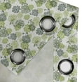thumbnail image 4 of Ambesonne Retro Grommet Curtain, Abstract Floral Polka Dot, 50" x 120", Apple Green Sage Green, 4 of 6