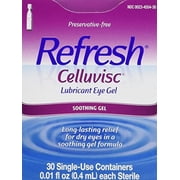 Refresh Celluvisc Lubricant Eye Gel Single-use Containers 30 Each - Pack of 3