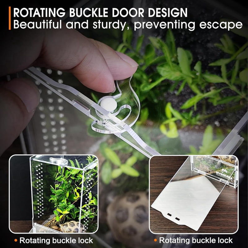 2X Jumping Spider Enclosure, Tarantula-Enclosure Large Acrylic Terrarium, Reptile Enclosure Jumping Spider Accessories