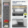 Homyfort 7Shelves Hanging Closet Organizer with 5 Drawers, Hanging