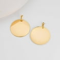 thumbnail image 5 of Big Disc Drop Earrings Gold Dangle Earrings Round Hammered Earrings Women, 5 of 9
