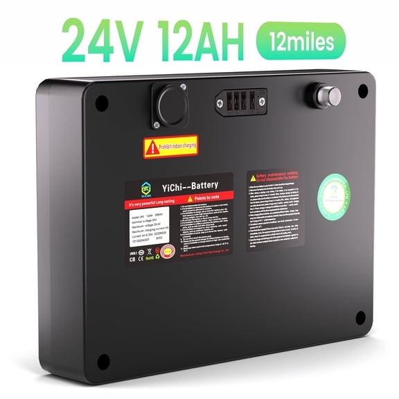 Lithium Battery for YL-985 Mobility Scooters, 24V 12AH, Provides 12 Miles Range