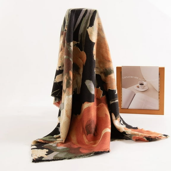 Zhuge Winter Scarf for Women Shawl  Tassel Plaid Large Oversized Scarves Wraps，Style B,