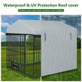 thumbnail image 3 of 79" x 79" Dog Kennel Outdoor, Large Outdoor Dog Enclosure with Feeding Door and Bowl, Heavy-Duty Weatherproof Dog Cage with Roof Cover, Dog Kennel Fence, 3 of 10