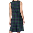 thumbnail image 2 of Blackwatch Tartan Modern Cute Blue and Green Plaid Spring Summer Dresses for Women Fashion T-shirt Dress Casual Sleeveless Loose Sundress with Pockets, 2 of 5