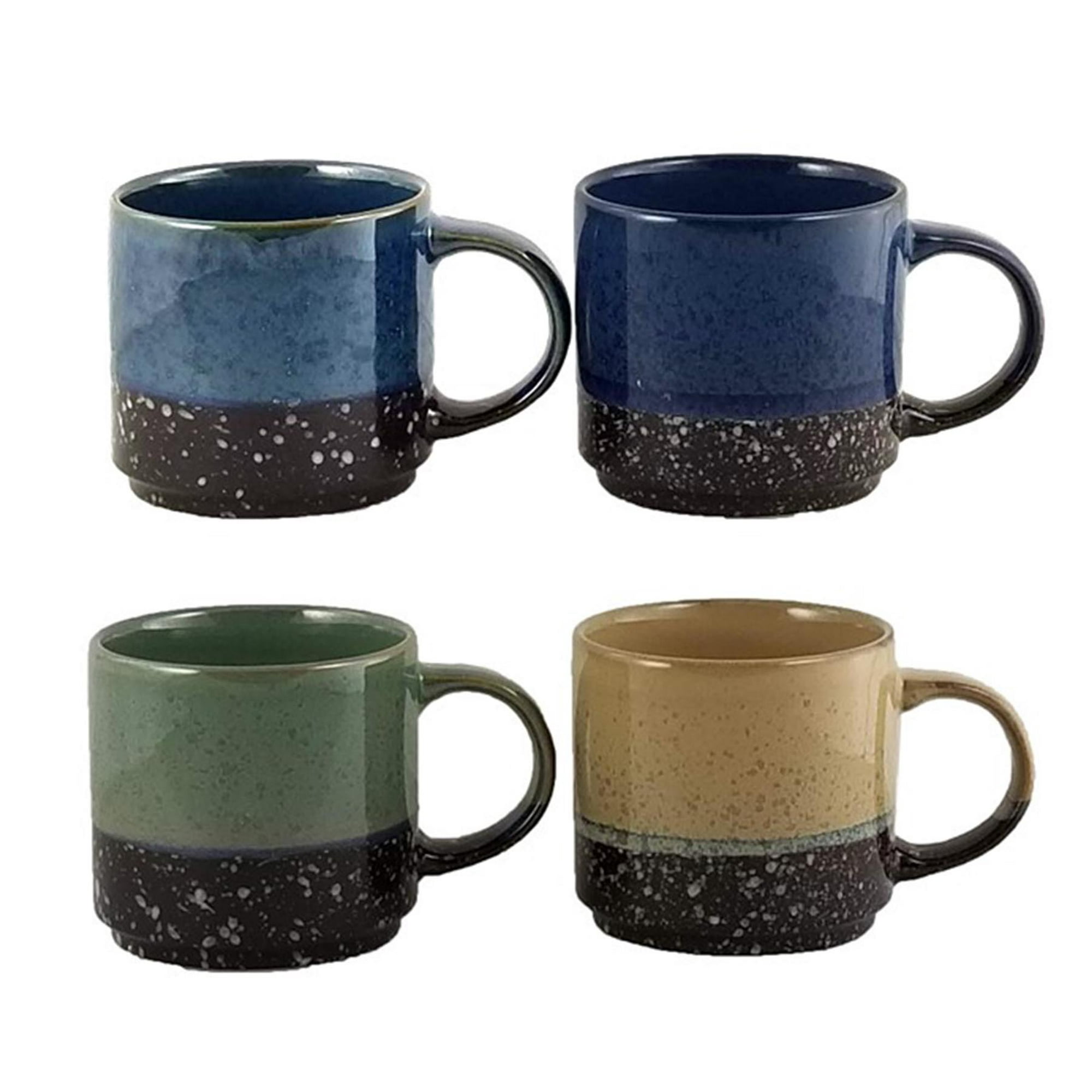 Marcelle, 4 Piece 14 oz Stackable Ceramic Coffee Mug Set