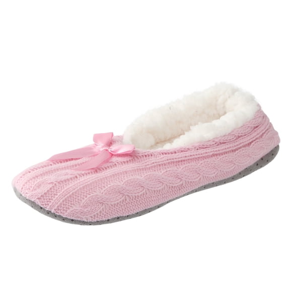 Ediodpoh Chaussures pour Femmes Chaussettes Chaudes pour la Maison Chaussettes d'Intérieur en Laine Pantoufles en Coton Doublées de Velours Pantoufles pour Femmes Rose 9