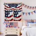 thumbnail image 5 of Independence Day Kitchen Curtains Valances 3 Piece Set, United States Flag Rod Pocket Tier Curtain and Valance Drapes for Small Window 36 Inch Length for Bedroom Cafe, 5 of 9
