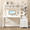 White, variant on Reversible Computer Desk with Hutch, Home Office Desk with Drawers and Bookshelf, 52'' Study Writing Desk with Storage Shelves for Bedroom Home Office, Black