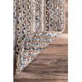 thumbnail image 5 of Aizza Trends Hand Made Hand Braided Natural Jute and Denim Floor Runner Rug | Floor Rug | Table Runner Rug, 5 of 5