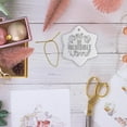 thumbnail image 6 of 3drose, Be Incredible Message for Inspiring Greatness Ink Lettering, 3 inch Snowflake Porcelain Ornament, 6 of 7