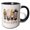 Black/White, variant on 3drose, Creeping It Cozy. Jack-o-lantern, Teddy Bear, Magic Globe Funny Art, 15oz Mug