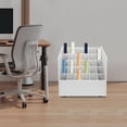 thumbnail image 5 of Blue Print Storage Organizer, 30 Slots Mobile Roll File Cart Blueprint Cabinet with Wheels File Storage Rack Roll Document Holder for Office and Home (White), 5 of 18