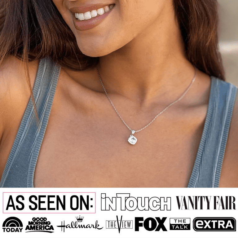 Cate Chloe 18k White Gold Celeste Necklace with Swarovski