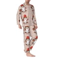 thumbnail image 2 of Bingfone Men's Pajama Set 2 Piece Loungewear PJs, Long Sleeve with Pajama Pants-Christmas Gnome star, 2 of 7