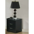 thumbnail image 2 of Hodedah Two Drawer Contemporary Wooden Nightstand in Black Finish, 2 of 2