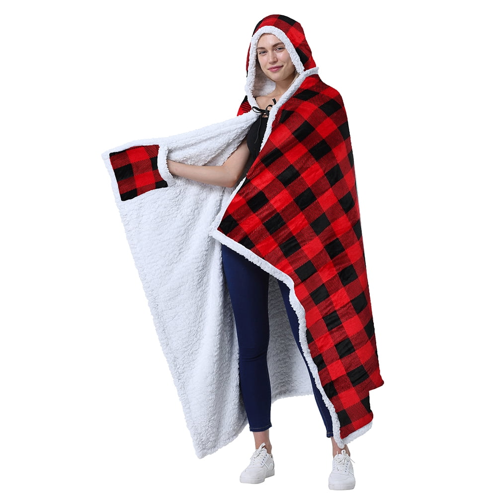 Catalonia Wearable TV Blanket with Sleeves Arms Warm Micro Plush Sherpa Fleece for Adult Large Wrap Throw Robe 72 x 55”
