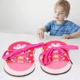 thumbnail image 3 of Juguetes educativos Tablero de cordones de juguete para niñas, niños, niños, Zapatos Rosa Zulema Juguetes de botones de enhebrado, 3 of 8