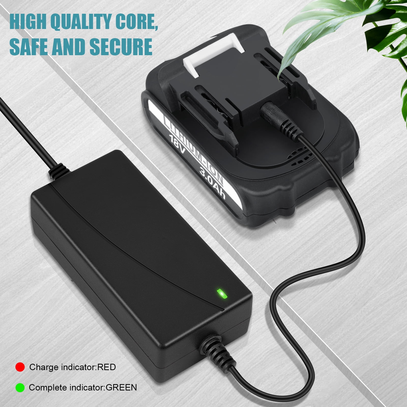 Huajiang Tech Mini Chainsaw 6" Battery Powered Chainsaw, One-Hand Use, 2PCS 3.0Ah Battery