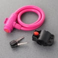 thumbnail image 3 of Colorful Lock Bike Cable Locks Road Bike Cycling Mountain Bike padlock Anti-Theft Chain Lock(Pink), 3 of 8