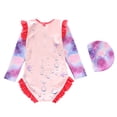 thumbnail image 4 of Shadoumai Kids Girls Printed Ruffle Sleeve Swimsuit Girls Swimwear Small Medium And Adult Kids Swimsuit (3Y 12Y), 4 of 8