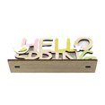 thumbnail image 2 of Cartel de mesa de madera de Pascua, artesanía de mesa, borde liso, rebanadas de madera multicolor creativas para el hogar, oficina, decoración de granja, paquete de 2 Inevent HA028590-00, 2 of 7