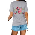 thumbnail image 5 of Anbech Christmas Short Sleeve Tshirts for Women Merry Christmas Tees Snowflake Graphic Tee Tops, 5 of 8