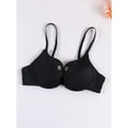 thumbnail image 4 of Women Padded Push Up Bra Seamless Underwire Deep U Design Holes for Women, 4 of 6