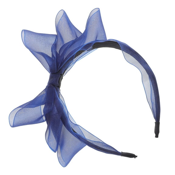 OFFIGAM Cute Netting Bowknot Headband Lightweight Material Navy 1Set for Women Headdress