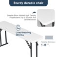 thumbnail image 5 of Aimee Lii Picnic Table Set with 2 Benches, Indoor Outdoor Portable Folding Picnic Table, Outdoor Furniture for Party, Camping, White, 5 of 12