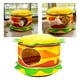 thumbnail image 3 of Cama tipo cueva de felpa acogedora para gatos, cama autocalentable para mascotas, saco de dormir portátil y lavable. Hamburguesa, 3 of 9