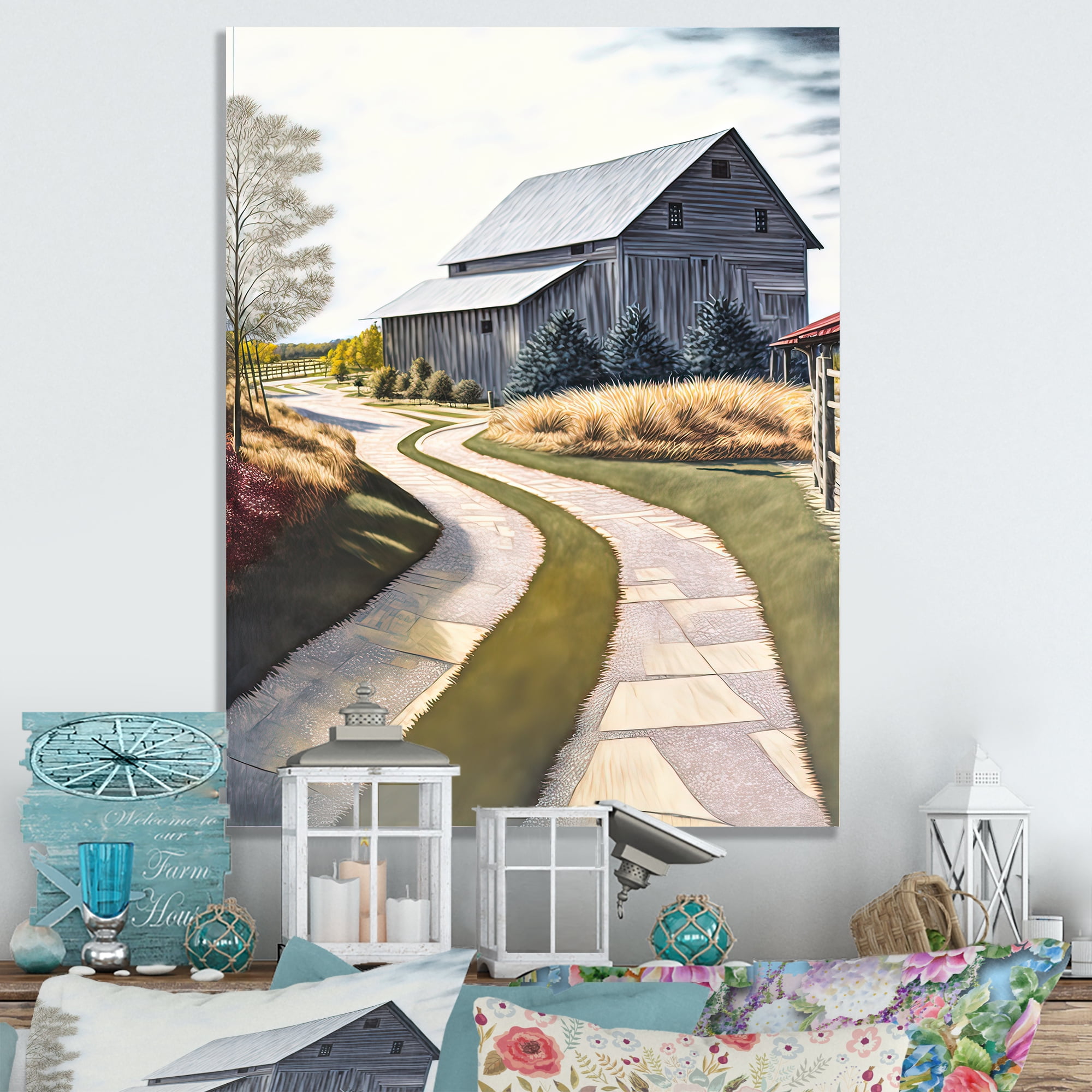 Designart Charming Cottage In The Country II Canvas Wall Art