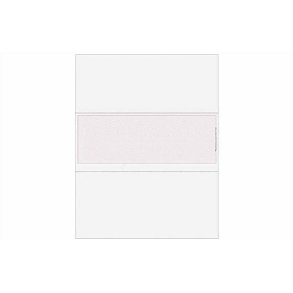 Classic Blank Middle Check, Blank Computer Check Paper with Burgundy Herringbone Background, 500/Pk